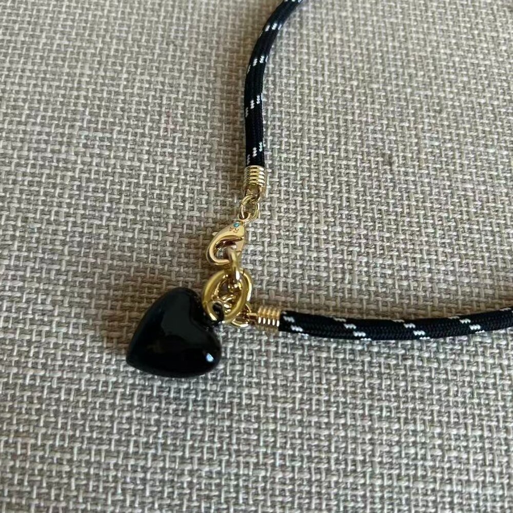 BEST Roxanne Assoulin The Happy Cord Charm Necklace Black/Black - Picture 5 of 5